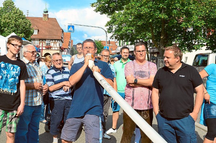 Die Stammheimer Maurich-Olympiade sorgte für jede Menge Spaß und spannende Unterhaltung. Foto: Bausch Foto: Schwarzwälder-Bote